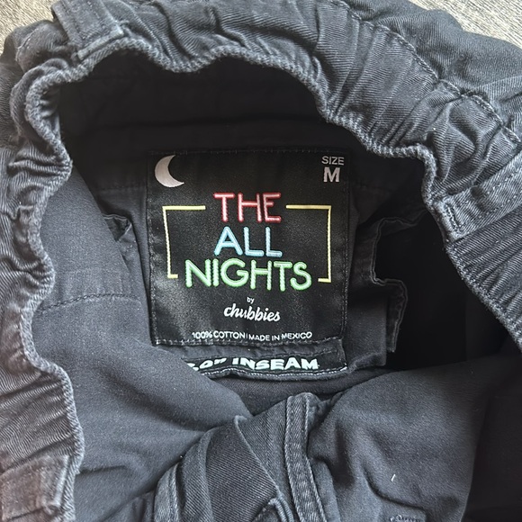 Chubbies 7.0" The All Nights Black Cotton Chino Shorts Medium - Picture 2 of 2